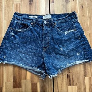 Universal Thread 90s Baggy Denim Shorts Floral Print Size 8